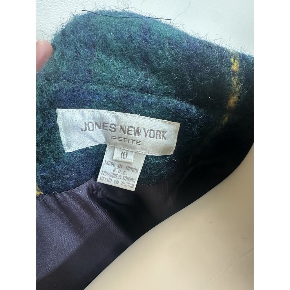 Wool Mohair Woman Blazer with‎ Plats Size 10 Jones New York Vintage - Picture 6 of 6